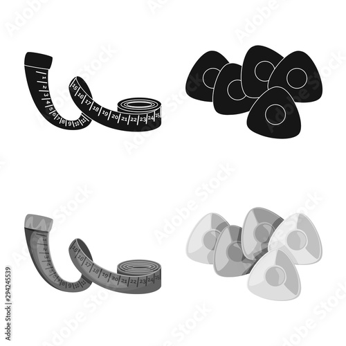 Vector illustration of craft and handcraft logo. Collection of craft and industry stock vector illustration.