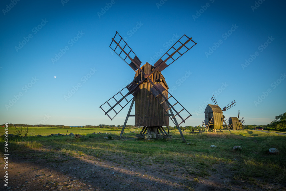Naklejka premium Windmühlen auf Öland, Schweden