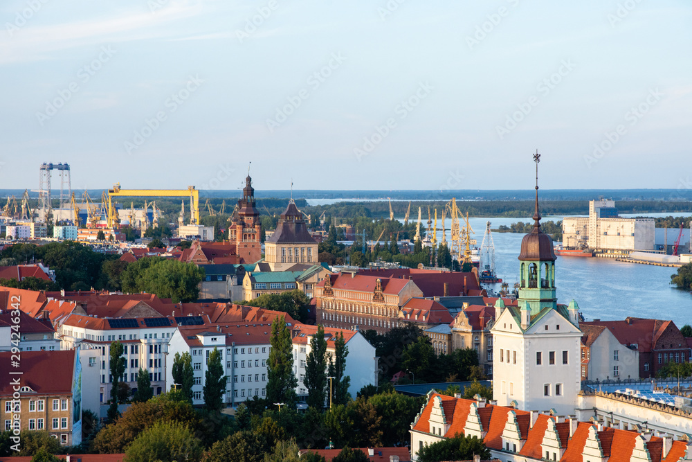 Obraz premium Szczecin during a beautiful sunny day