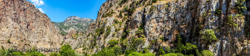 Turkeys Butterfly Valley mountain Kelebekler Vadisi Oludeniz, MUGLA background concept. Panorama