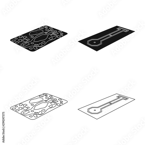 Vector illustration of playground and sport sign. Set of playground and scene stock vector illustration.