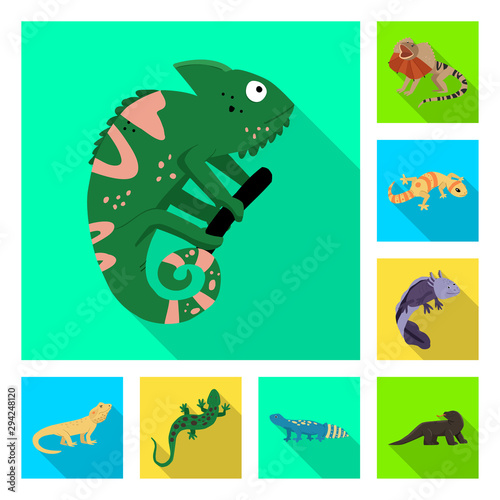Isolated object of tail and fauna symbol. Set of tail and environment stock vector illustration.