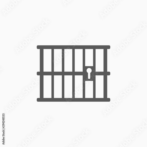 Obraz na plátně prison vector, jail icon