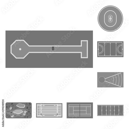 Isolated object of grass and game logo. Set of grass and construction vector icon for stock.