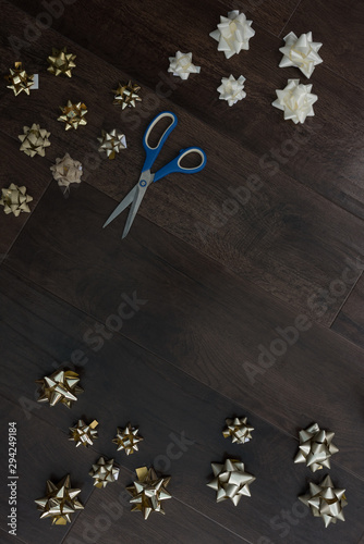 wrapping Christmas message festive time abstract