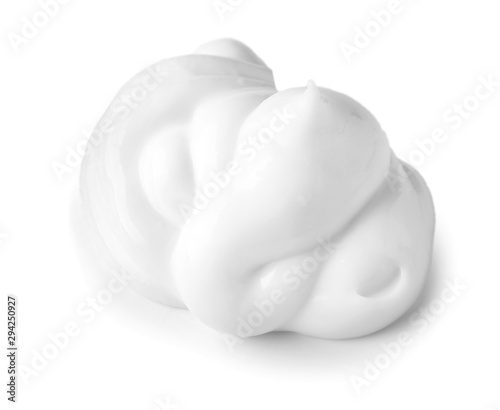 Sample of cream on white background