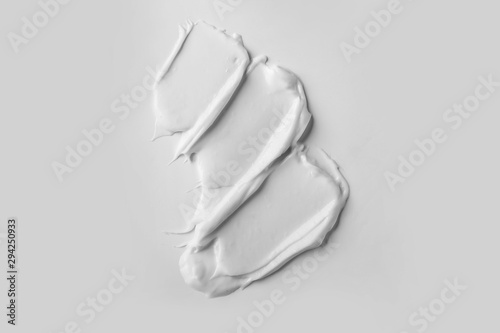 Sample of cream on white background