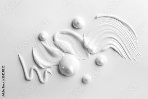 Natural cream on white background