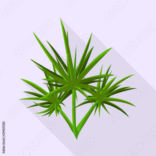 Vector illustration of leaves and shrubbery icon. Set of leaves and green vector icon for stock.