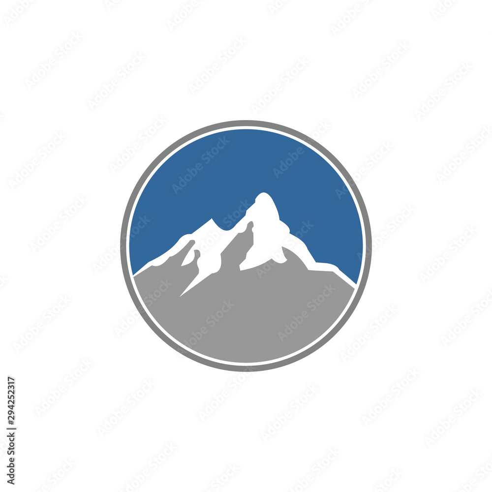 Obraz premium creative mountain logo vector template