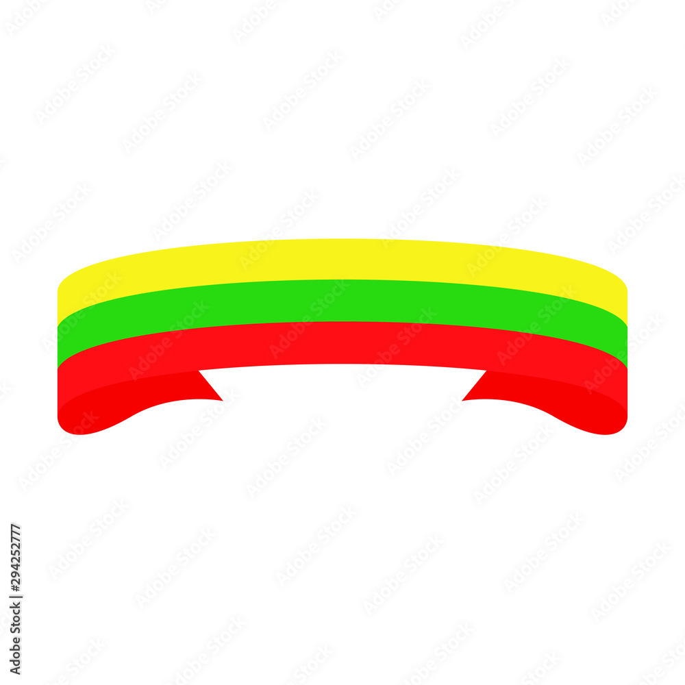 Obraz premium Lithuania flag. Simple vector Lithuania flag