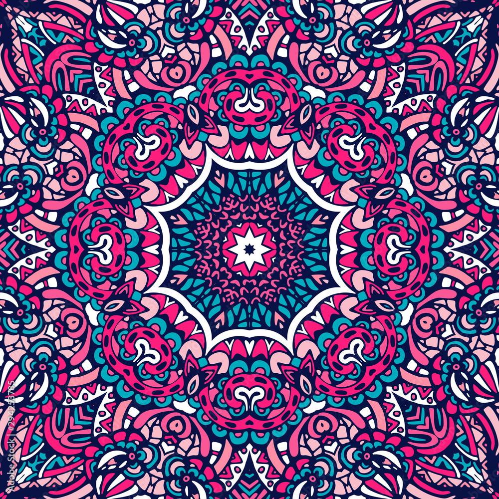 Oriental flourish colorful mandala vector. Yoga background template .