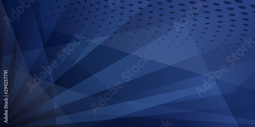 Abstract background of dots and intersecting lines in blue colors