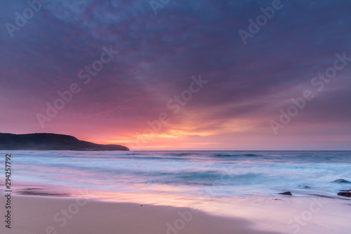 Soft Pink Sunrise Seascape