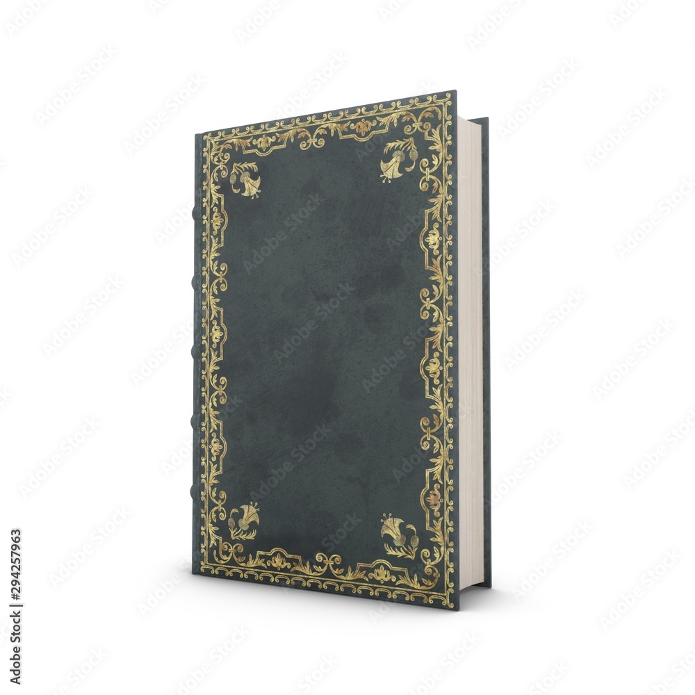 3D rendering Old Book isolated on white background 3D rendering Old Book isolated on white background