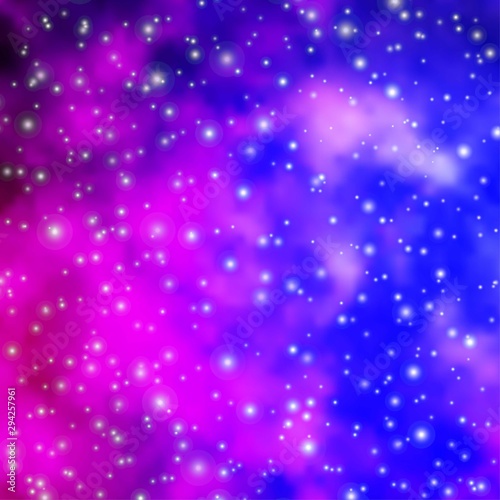 Light Purple  Pink vector template with neon stars. Shining colorful illustration with small and big stars. Best design for your ad  poster  banner.