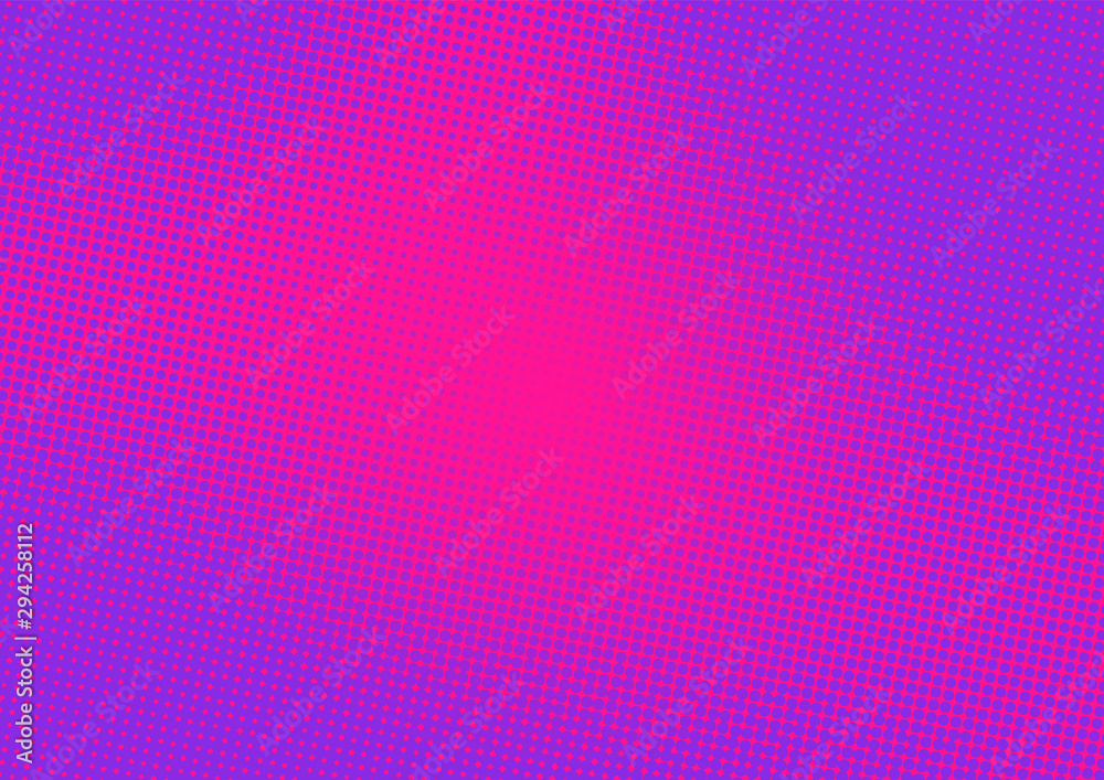Pink and purple pop art background with halftone dots in retro comic style, vector illustration eps10 Pink and purple pop art background with halftone dots in retro comic style, vector illustration eps10