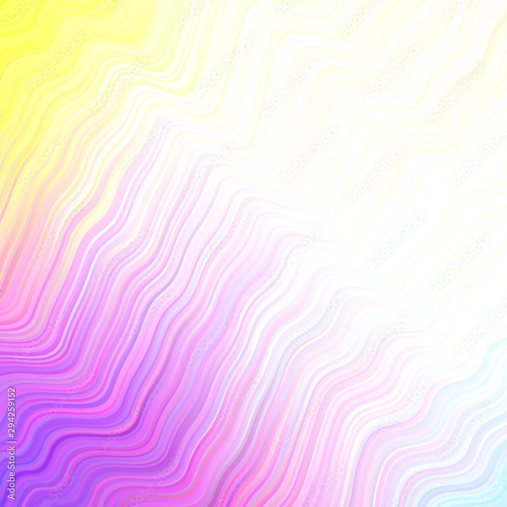 Fototapeta premium Light Multicolor vector background with curved lines.