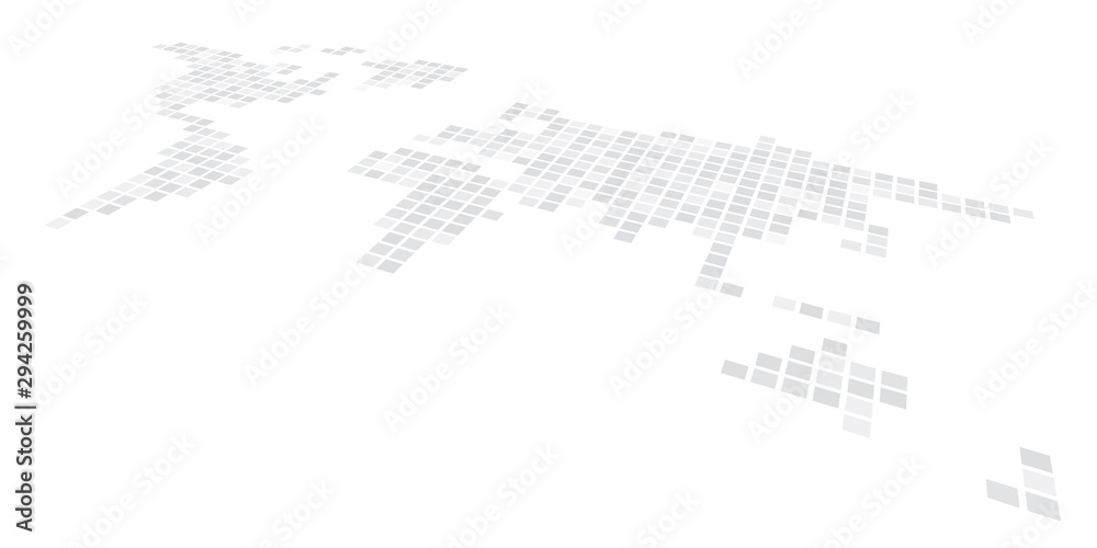 Pixelized map of World. Side perspective. Black vector map Pixelized map of World. Side perspective. Black vector map