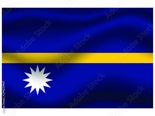 Nauru national flag, isolated on background. original colors and proportion. Vector illustration symbol and element, for travel and business from countries set