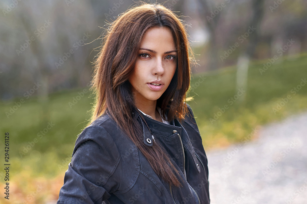 Beautiful girl face outdoor portrait Beautiful girl face outdoor portrait