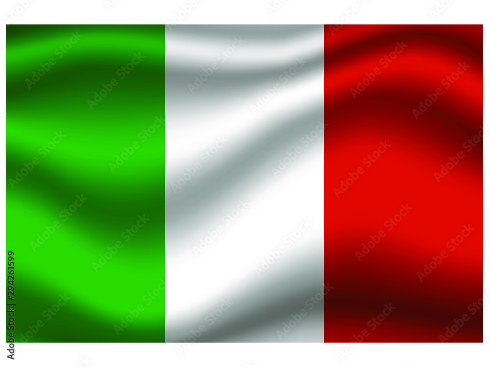 Italy national flag, isolated on background. original colors and proportion. Vector illustration symbol and element, for travel and business from countries set