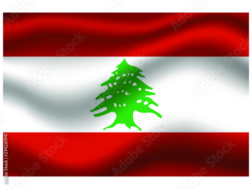 Lebanon national flag, isolated on background. original colors and proportion. Vector illustration symbol and element, for travel and business from countries set
