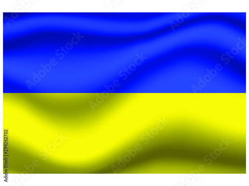 Ukraine national flag  isolated on background. original colors and proportion. Vector illustration symbol and element  for travel and business from countries set