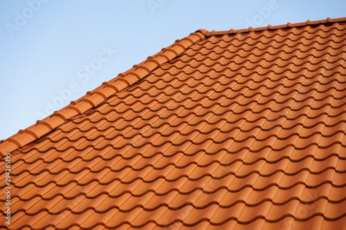 New roof tiles close up detail