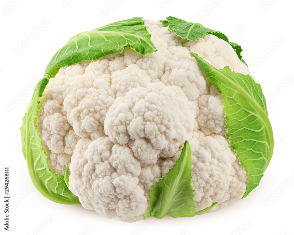 cauliflower isolated on white background, clipping path, full depth of field cauliflower isolated on white background, clipping path, full depth of field