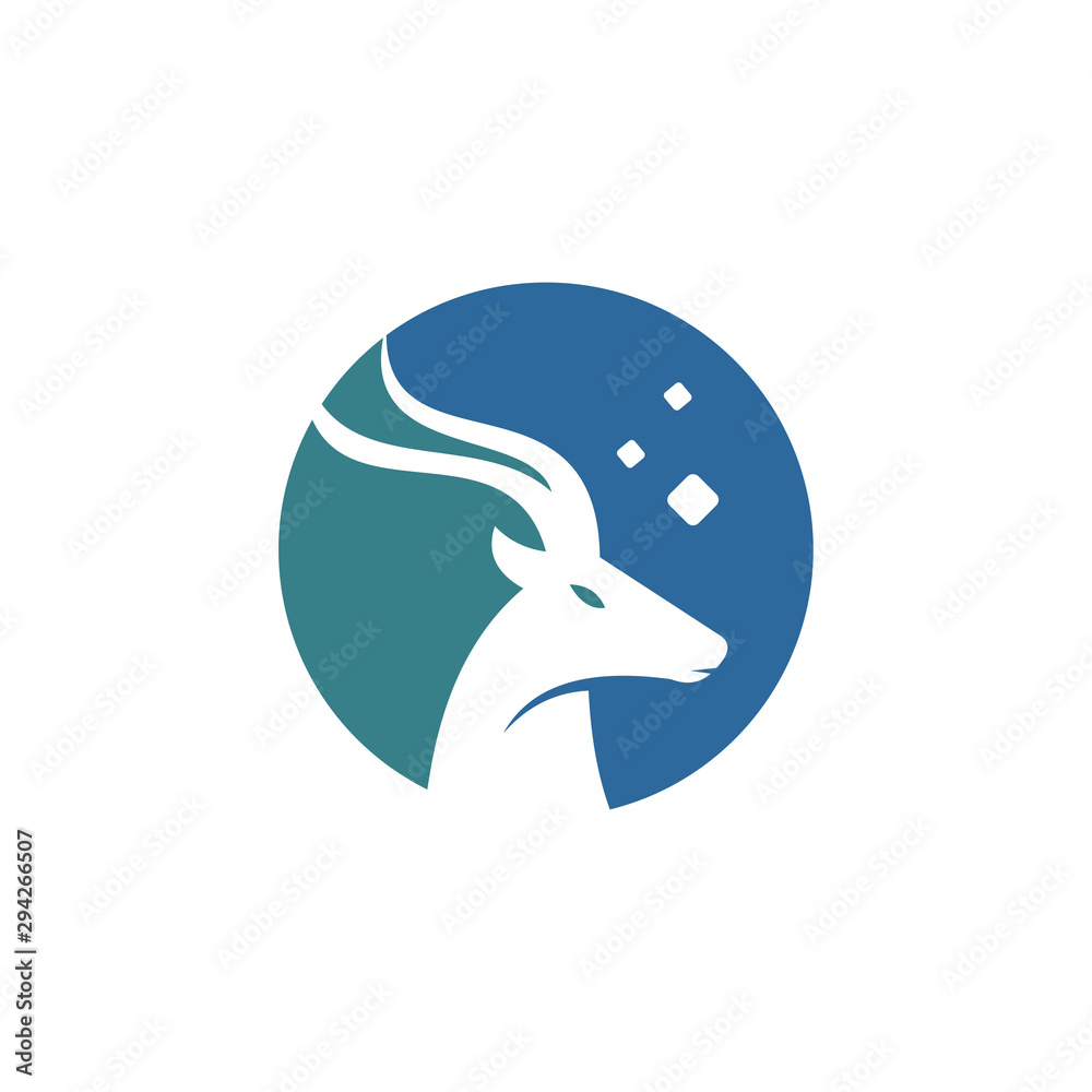 Fototapeta premium unique deer animal logo template