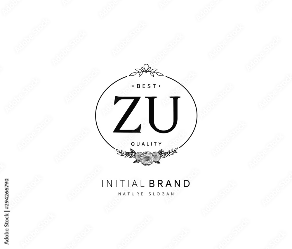 Z U ZU Beauty vector initial logo, handwriting logo of initial signature, wedding, fashion, jewerly, boutique, floral and botanical with creative template for any company or business. Z U ZU Beauty vector initial logo, handwriting logo of initial signature, wedding, fashion, jewerly, boutique, floral and botanical with creative template for any company or business.