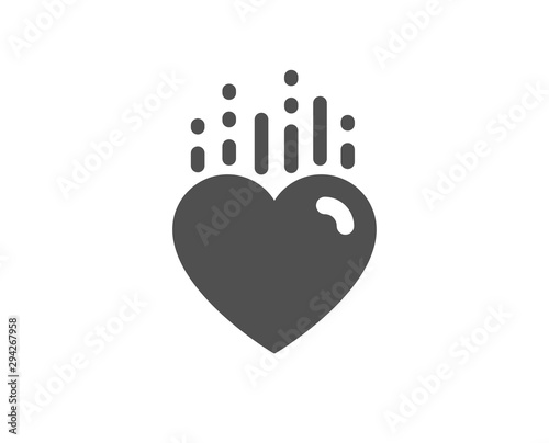 Love emotion sign. Heart icon. Valentine day symbol. Classic flat style. Simple heart icon. Vector