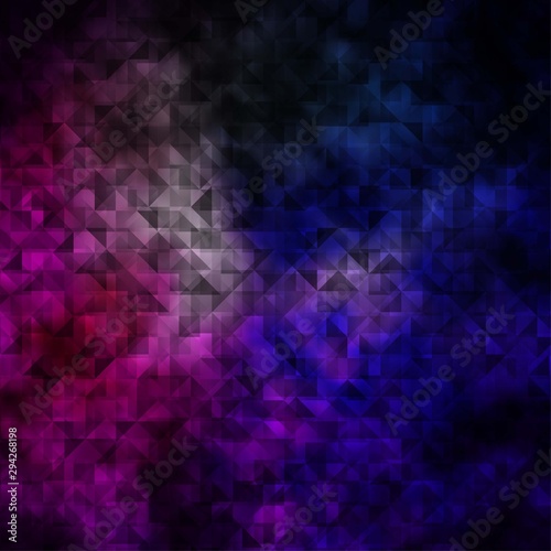 Dark Pink, Green vector backdrop with lines, triangles.