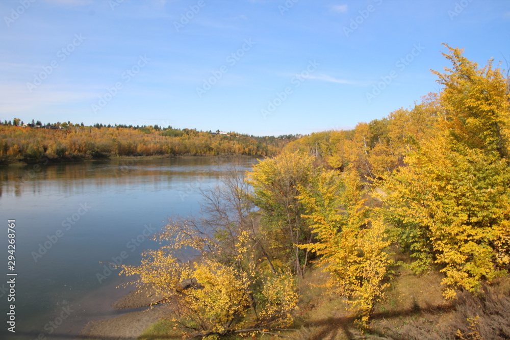 Autumn Colours On The Riverbank, William Hawrelak Park, Edmonton, Alberta