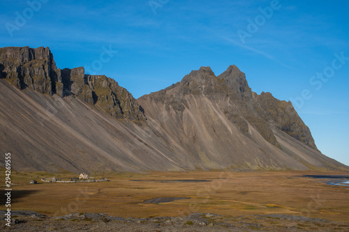 Famous mountain Horn in south Iceland