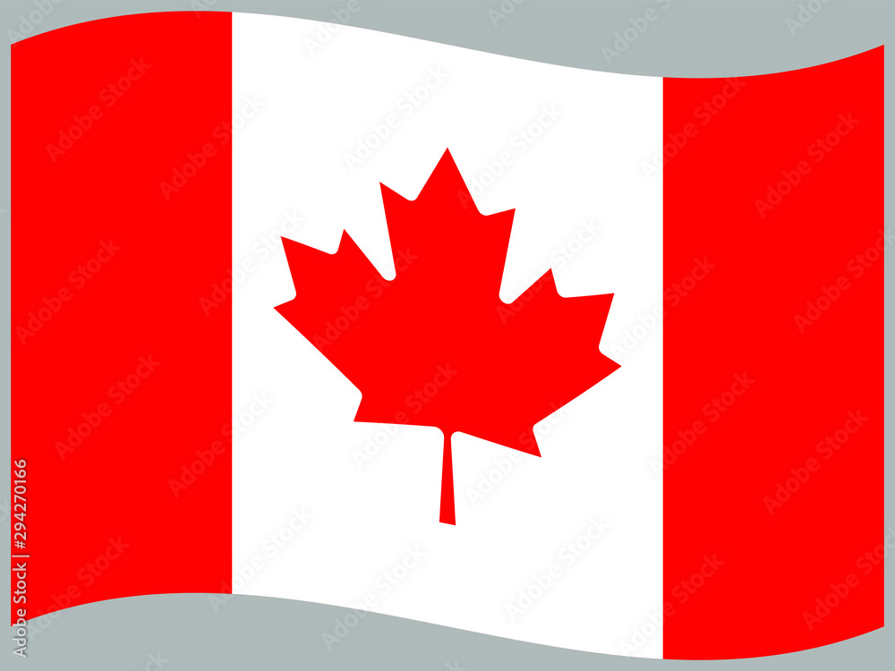 Canada Waving national flag, isolated on background. original colors and proportion. Vector illustration symbol and element, for travel and business from countries set Canada Waving national flag, isolated on background. original colors and proportion. Vector illustration symbol and element, for travel and business from countries set