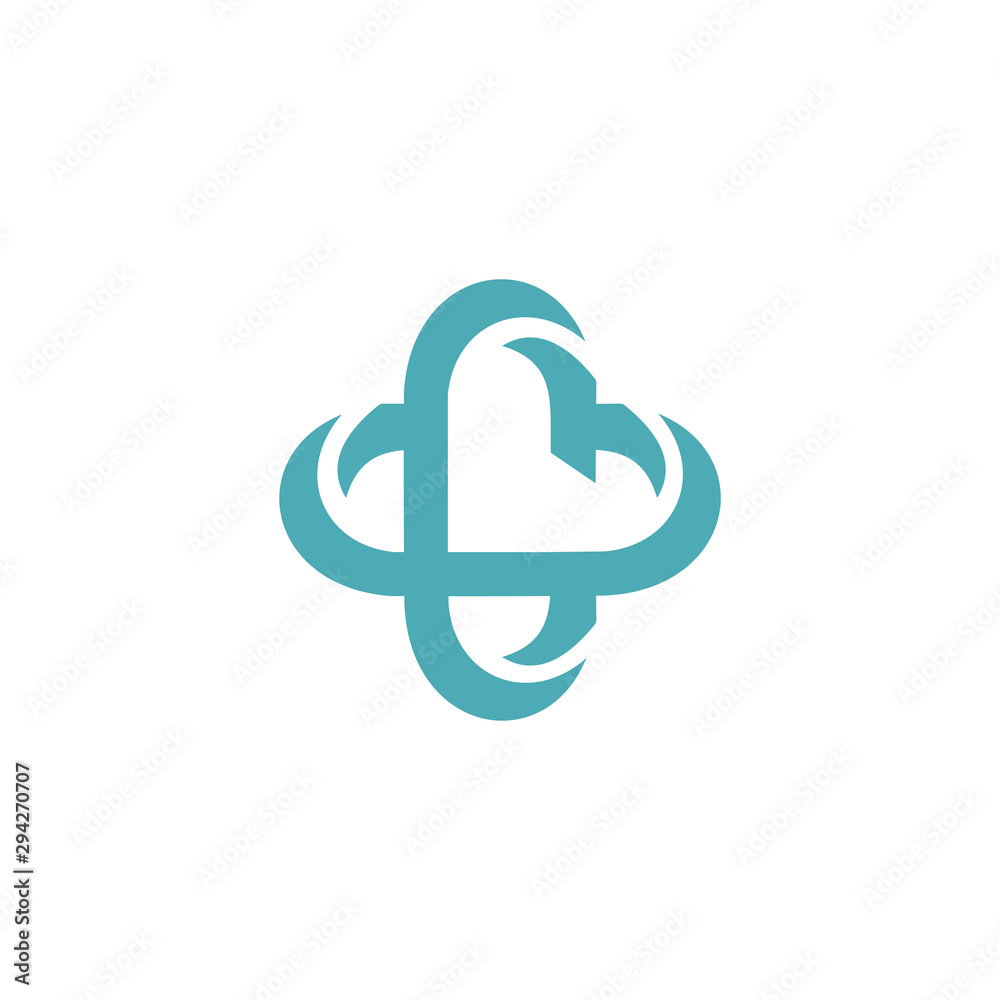 creative love vector logo template