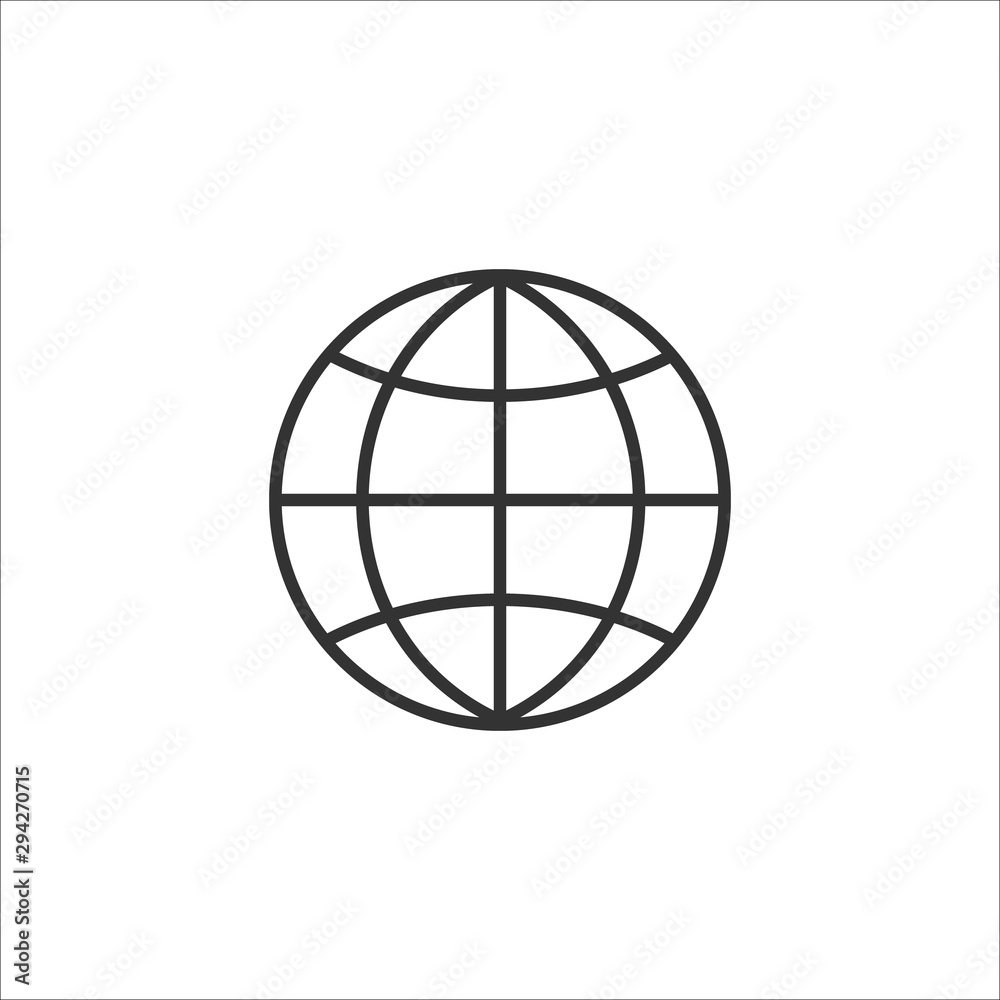 Gray line icon of web on white background. Vector illustration. Gray line icon of web on white background. Vector illustration.
