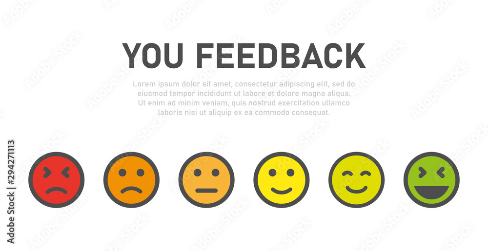 People rating scale in the form of emotions with an angry face and a happy face. Feedback or satisfaction rating. People rating scale in the form of emotions with an angry face and a happy face. Feedback or satisfaction rating.