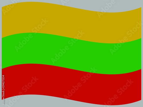 Free Download Lithuania Waving national flag, isolated on background. original colors and proportion. Vector illustration symbol and element, for travel and business from countries set - GFXLoad