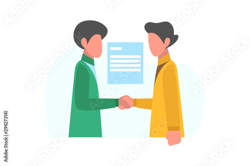 partnership business. project deal concept vector illustration concept for web landing page template, banner, flyer and presentation