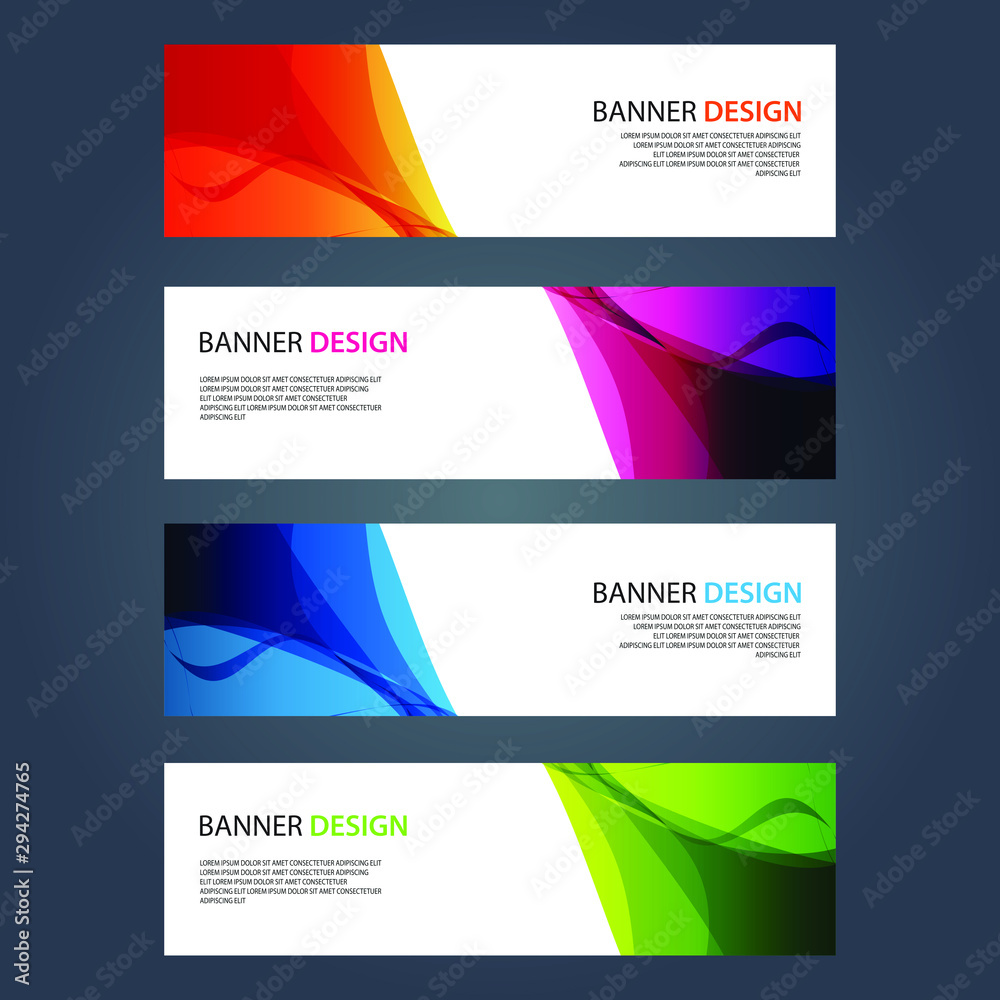 Naklejka premium Vector Abstract design banner web template