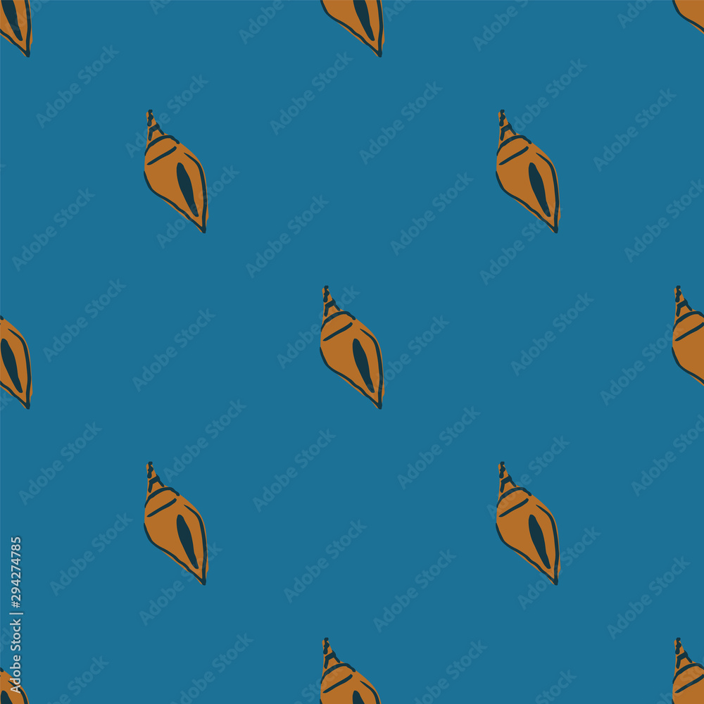 Fototapeta premium sea shells seamless pattern design