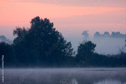 The dawn on the Kupa River