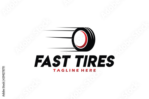 fast tires logo icon vector isolated