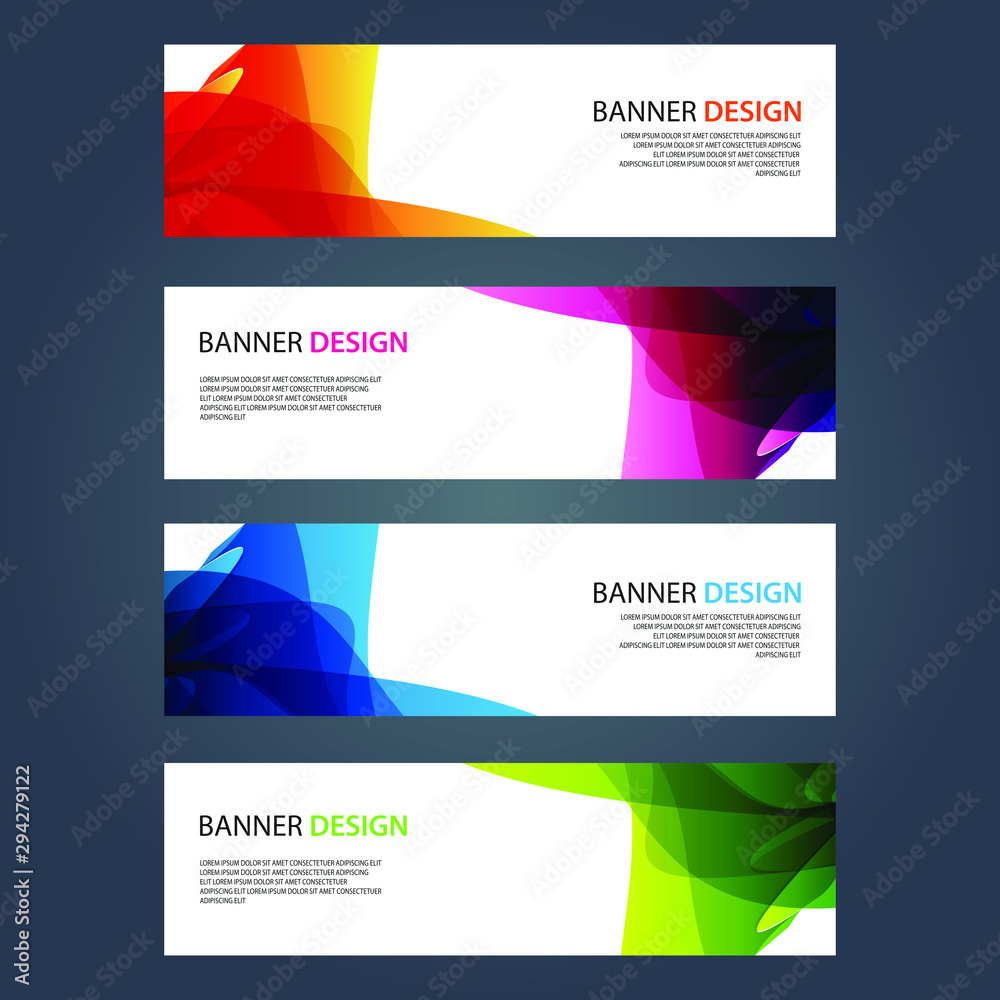 Naklejka premium Vector Abstract design banner web template
