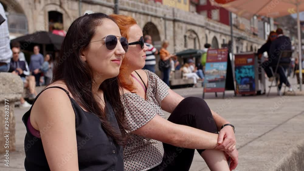 Two girls explore the city of Porto in Portugal - travel photography Two girls explore the city of Porto in Portugal - travel photography