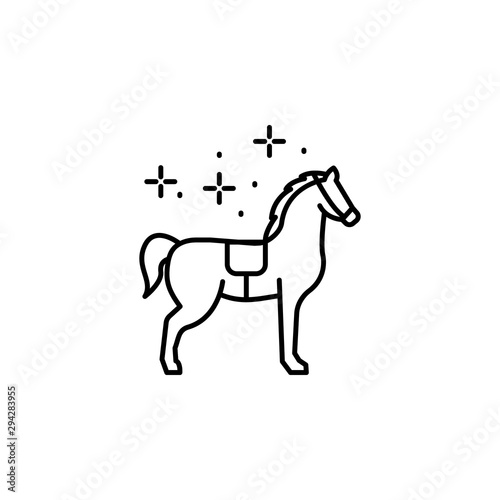 Animal horse harness icon. Element of horseback riding