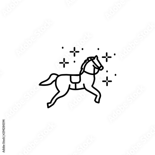 Dressage horse run icon. Element of horseback riding